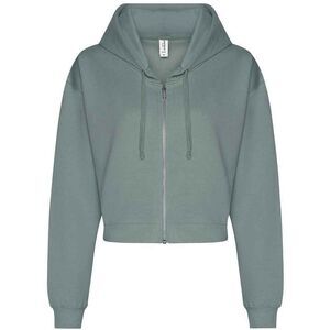 Awdis Womens/Ladies Cropped Hoodie / Dusty Green